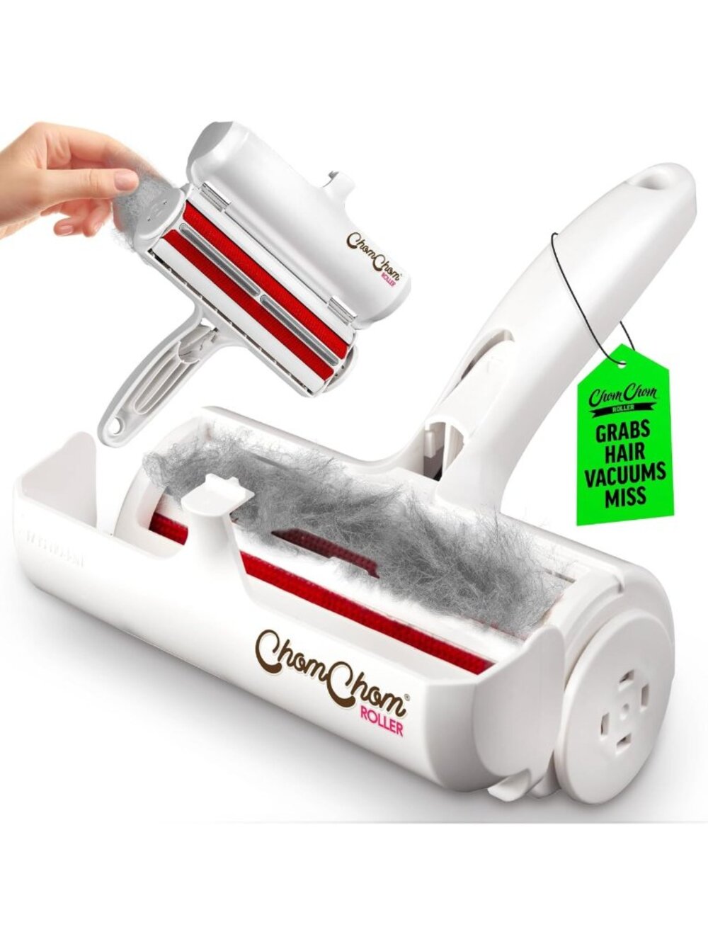 Reusable Pet Hair Remover Roller - Eco-Friendly Lint Roller for Furniture